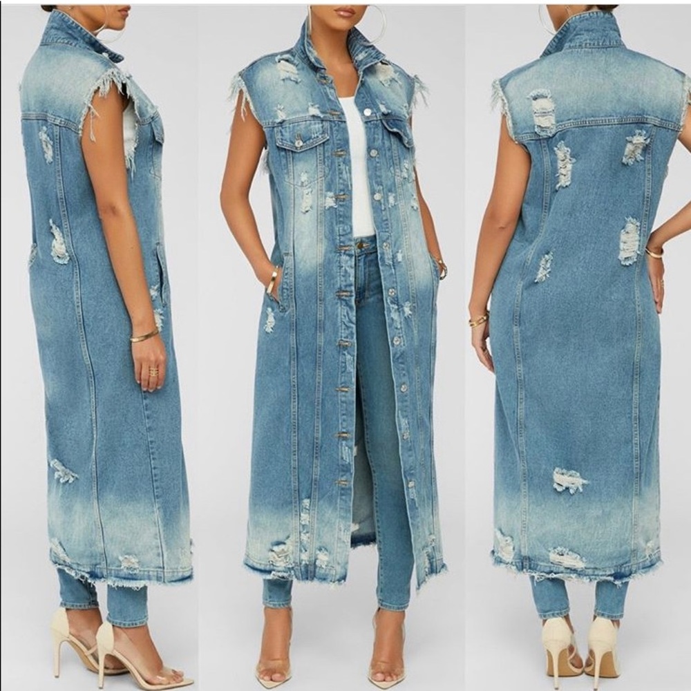 Denim Maxi Jacket